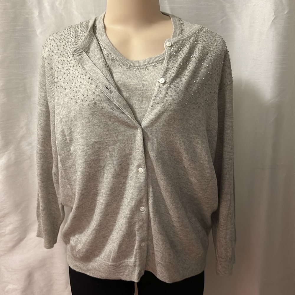 Gegrge 16W Gray Sweater & Vest - Picture 4 of 6